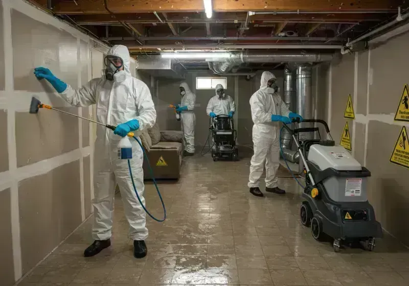 Basement Moisture Removal and Structural Drying process in Naranjito Municipio, PR